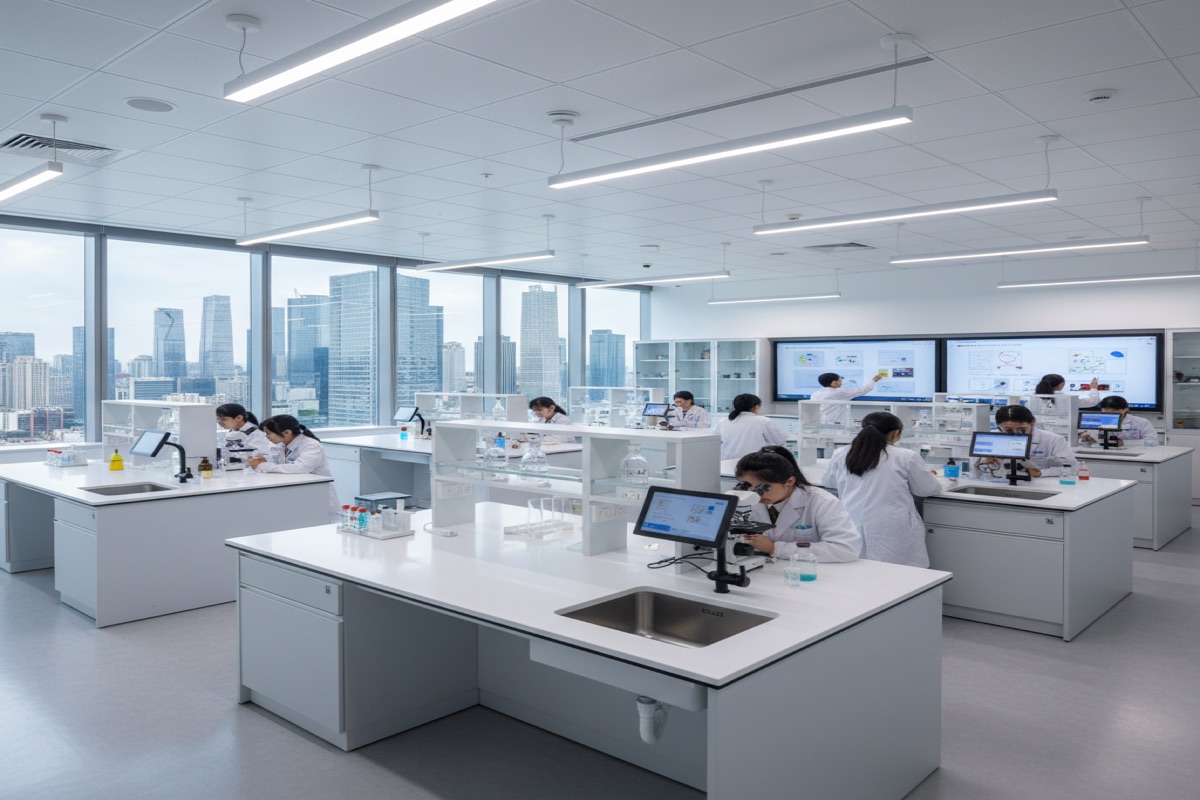 State-of-the-art science laboratory in Chinese international school